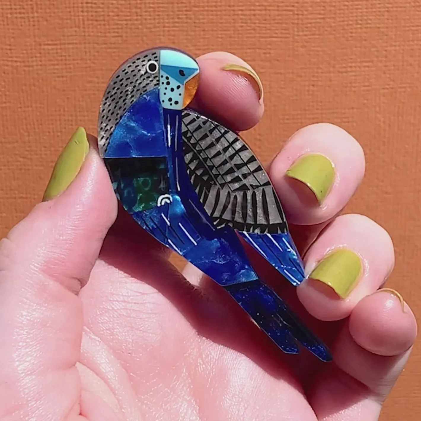 Erstwilder A Budgie Named Chirp Brooch^ Brooches