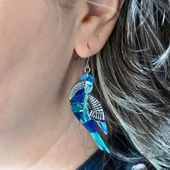 Erstwilder A Budgie Named Chirp Drop Earrings^ Earrings