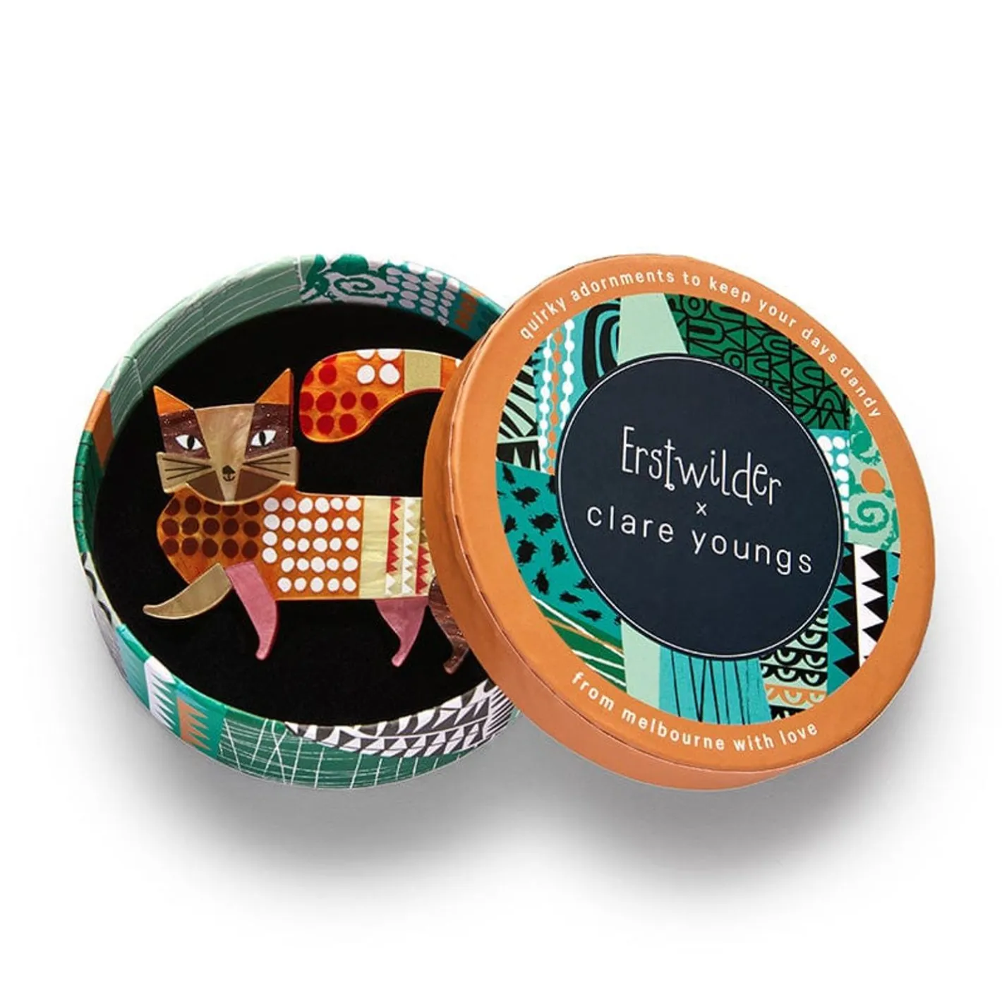 Erstwilder A Cat Named Purr Brooch^ Brooches
