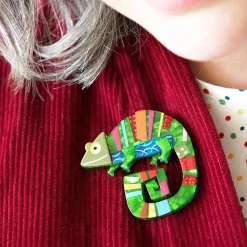 Erstwilder A Chameleon Named Pop Brooch^ Brooches