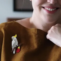 Erstwilder A Chatty Christmas Brooch^ Brooches
