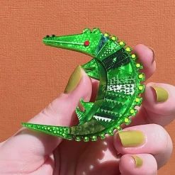 Erstwilder A Crocodile Named Growl Brooch^ Brooches