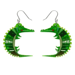 Erstwilder A Crocodile Named Growl Drop Earrings^ Earrings