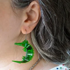 Erstwilder A Crocodile Named Growl Drop Earrings^ Earrings