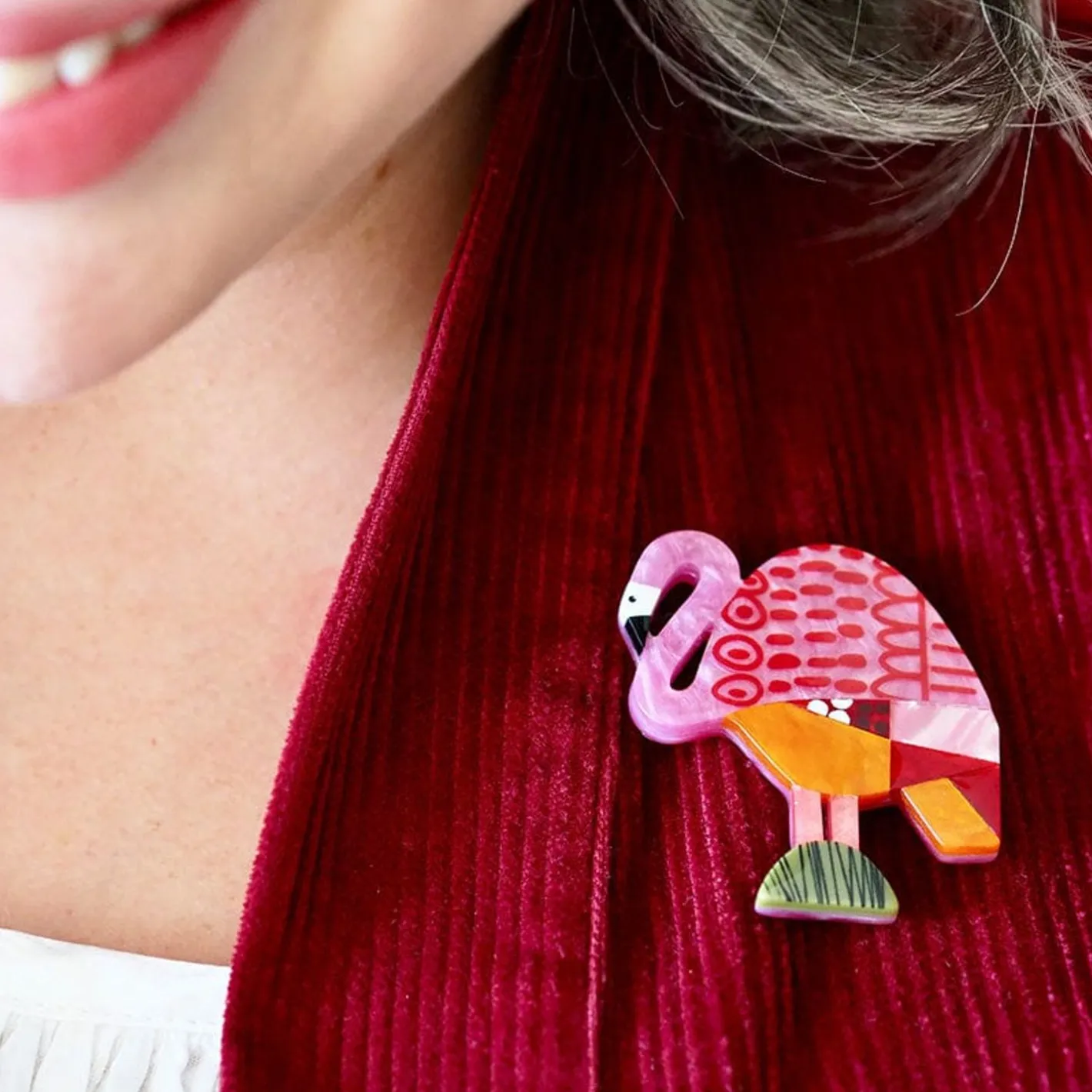 Erstwilder A Flamingo Named Honk Brooch^ Brooches