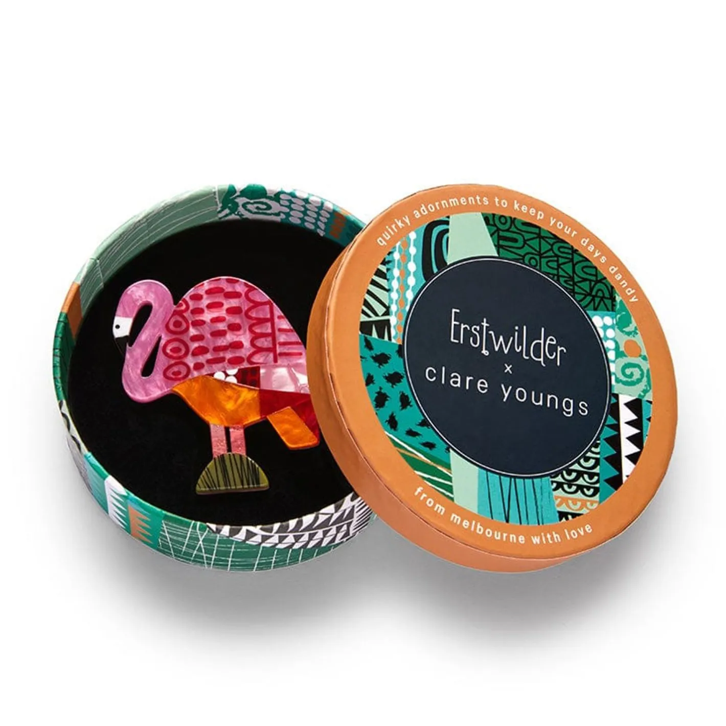 Erstwilder A Flamingo Named Honk Brooch^ Brooches