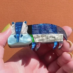 Erstwilder A Hippo Named Grunt Brooch^ Brooches