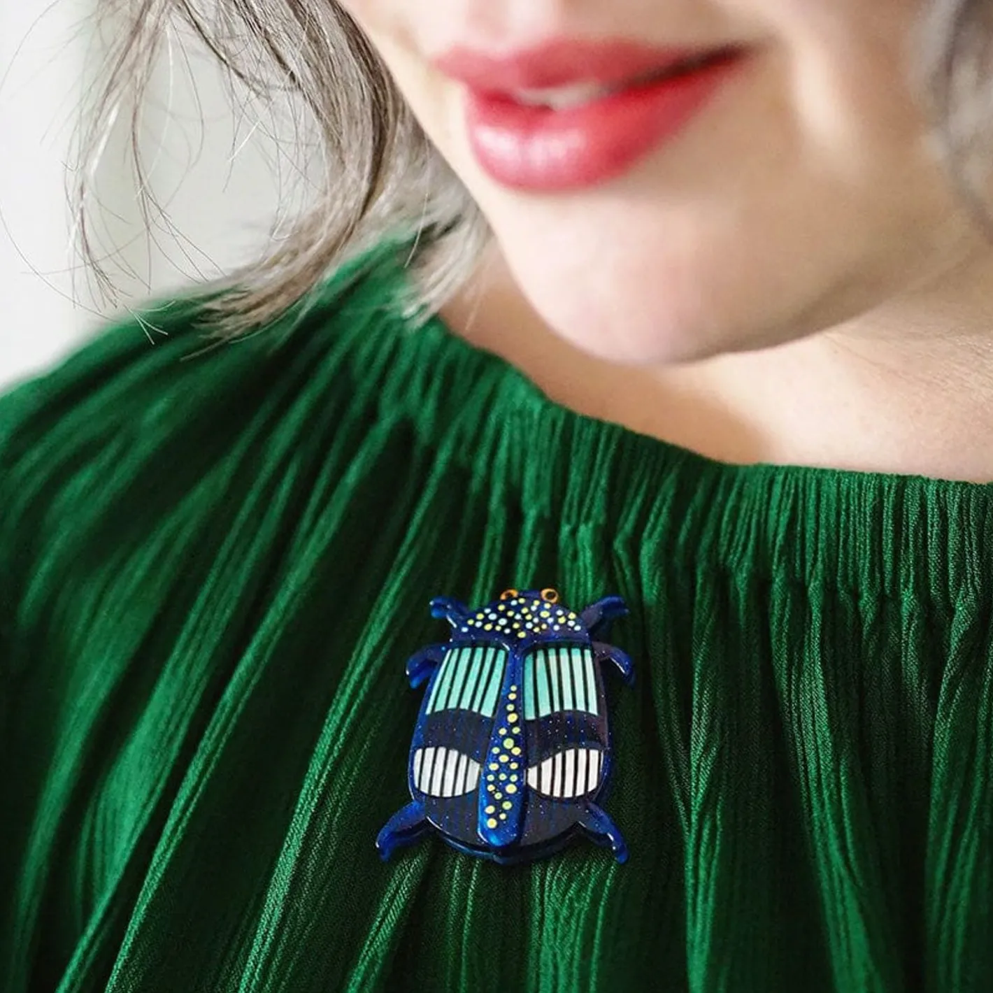 Erstwilder A Jewel Among Beetles Brooch^ Brooches