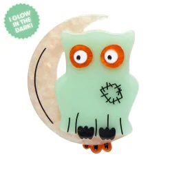 Erstwilder A Most Ghostly Owl Brooch^ Brooches