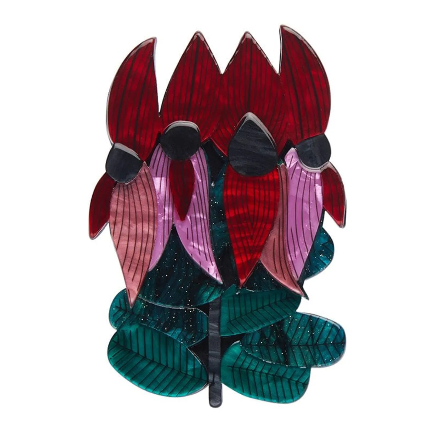 Erstwilder A Pleasing Desert Pea Brooch^ Brooches