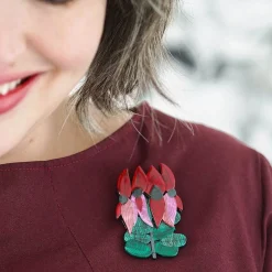 Erstwilder A Pleasing Desert Pea Brooch^ Brooches