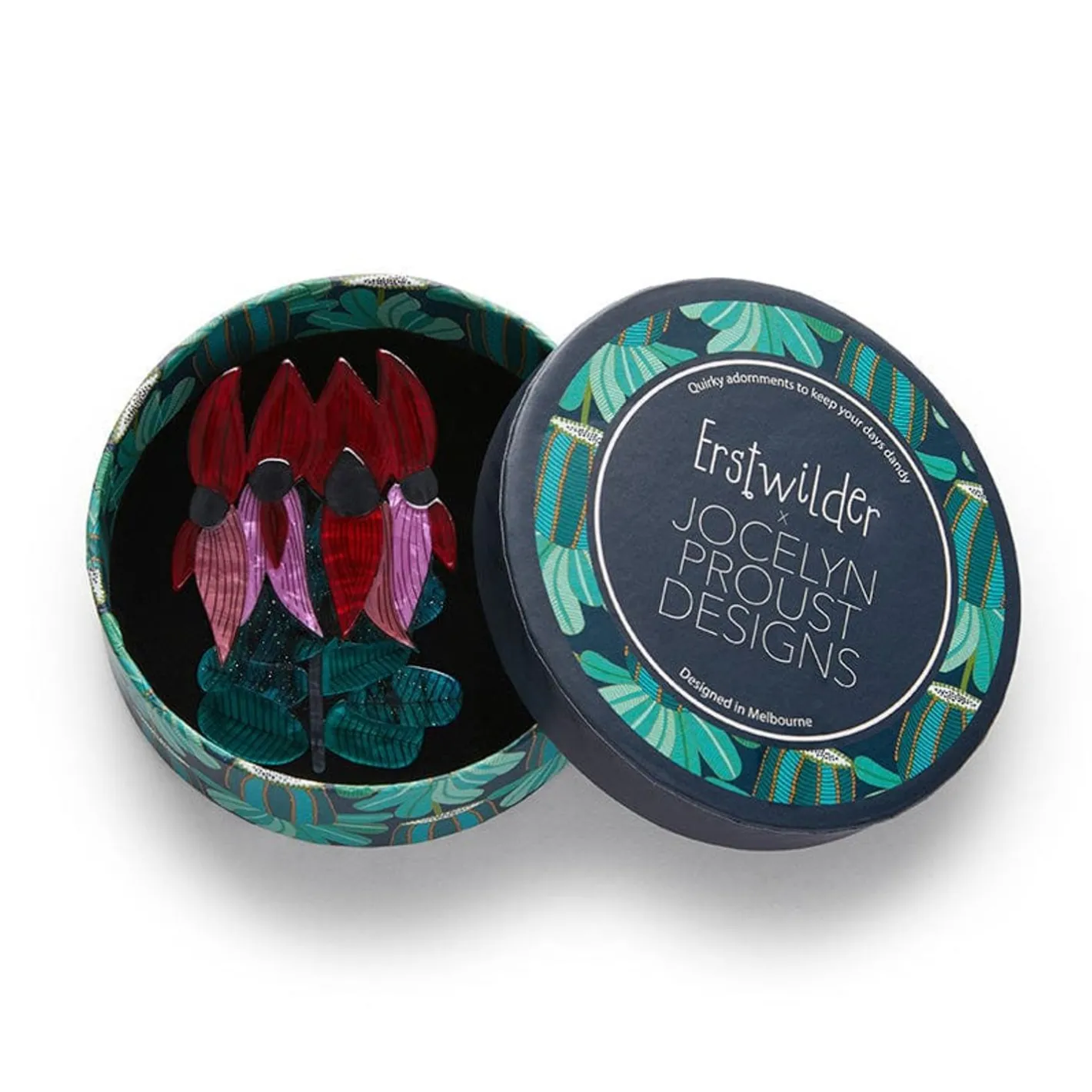 Erstwilder A Pleasing Desert Pea Brooch^ Brooches