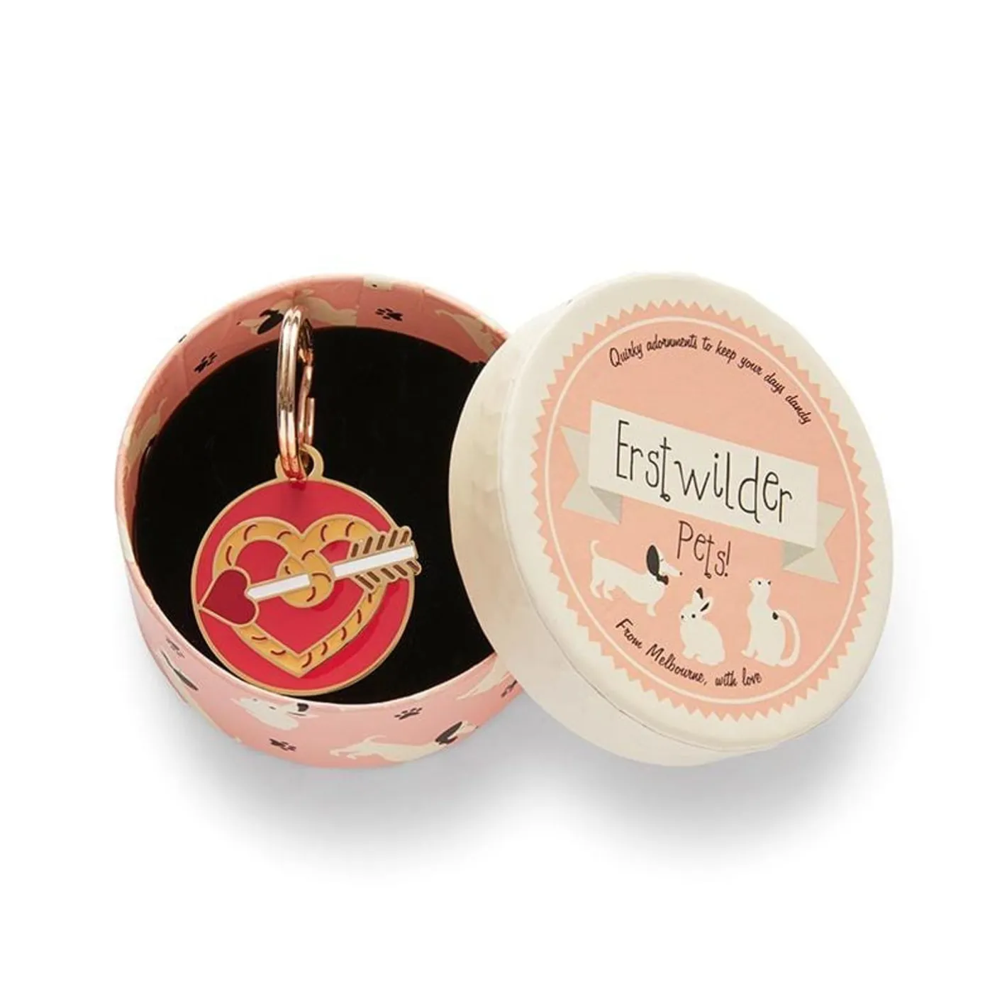 Erstwilder A Shot Through The Heart Enamel Pet Charm^ Enamel Key Rings