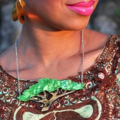Erstwilder Acacia Escape Necklace And Mini Brooch Set^ Necklaces
