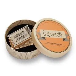 Erstwilder Admit One Ticket Brooch^ Brooches