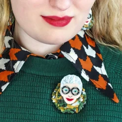 Erstwilder Adorned In Feathers Iris Brooch^ Brooches