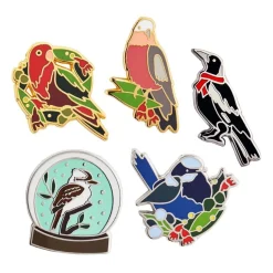 Erstwilder An Australian Christmas Bird Enamel Pin Pack - 5 Piece^ Enamel Pins