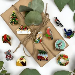 Erstwilder An Australian Christmas Complete Enamel Pin Pack - 12 Piece^ Enamel Pins