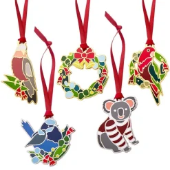 Erstwilder An Australian Christmas Ornament Pack - 5 Piece^ Tree Ornaments