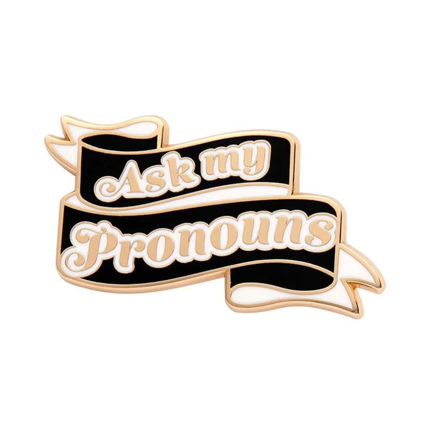 Erstwilder Ask My Pronouns Enamel Pin^ Enamel Pins