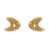 Erstwilder Atomic Boomerang Glitter Stud Earrings - Gold^ Essential Earrings