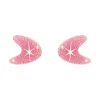 Erstwilder Atomic Boomerang Glitter Stud Earrings - Pink^ Essential Earrings