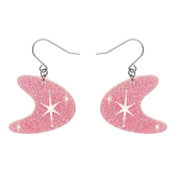 Erstwilder Atomic Boomerang Glitter Drop Earrings - Pink^ Essential Earrings