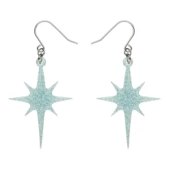 Erstwilder Atomic Star Glitter Drop Earring - Blue^ Essential Earrings