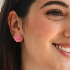 Erstwilder Atomic Star Glitter Stud Earring - Pink^ Essential Earrings