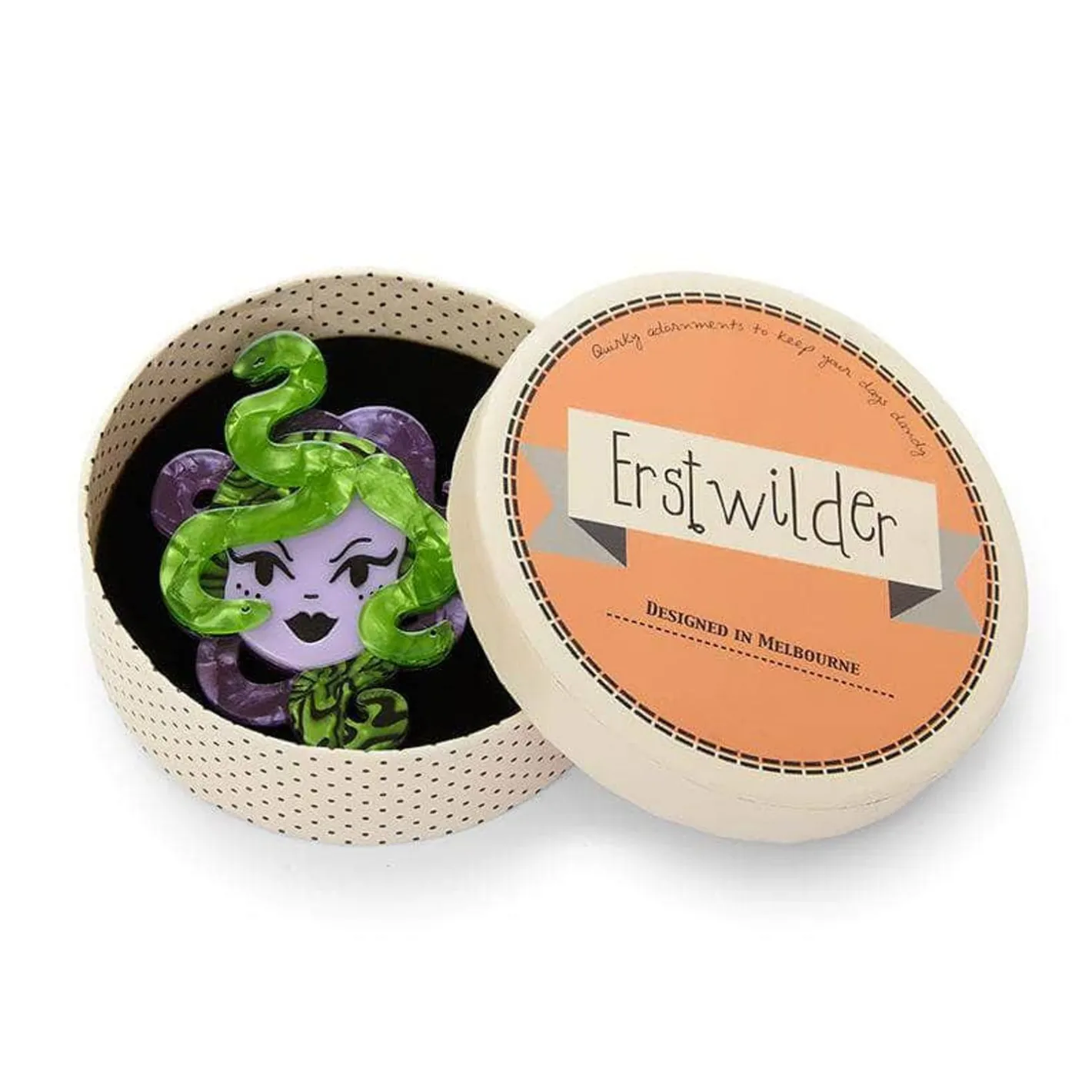 Erstwilder Avert Thy Gaze Brooch^ Brooches