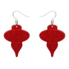 Erstwilder Baubles Glitter Drop Earrings - Red^ Essential Earrings