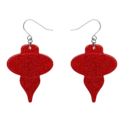 Erstwilder Baubles Glitter Drop Earrings - Red^ Essential Earrings