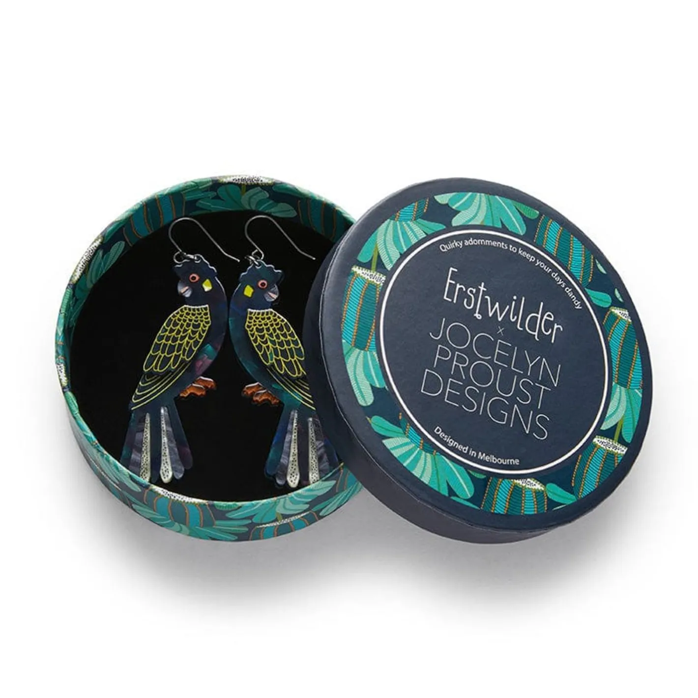 Erstwilder Bella The Black Cockatoo Drop Earrings^ Earrings