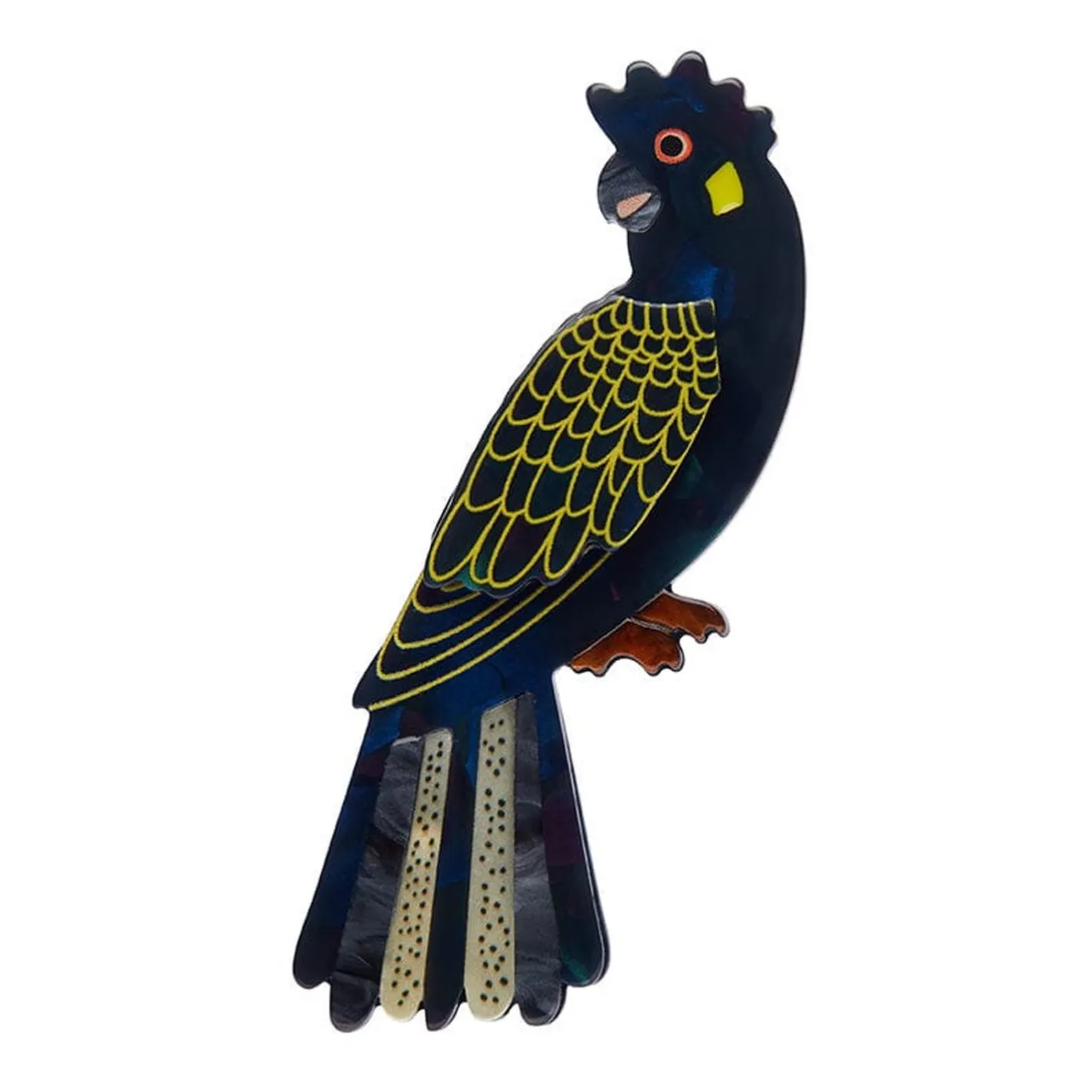 Erstwilder Bella The Black Cockatoo Brooch^ Brooches