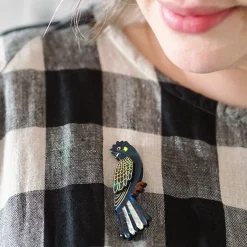 Erstwilder Bella The Black Cockatoo Brooch^ Brooches