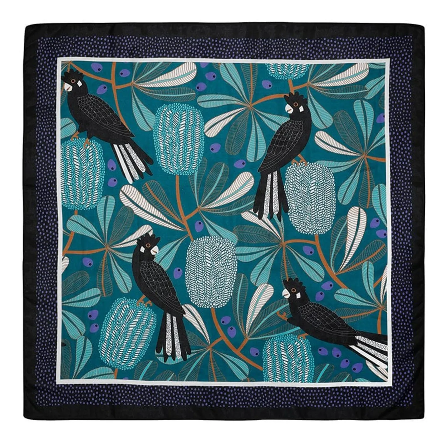 Erstwilder Bella The Black Cockatoo Square Scarf^ Scarves