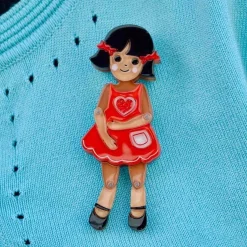 Erstwilder Bendy Wendy Doll Brooch^ Brooches