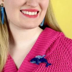 Erstwilder Benevolent Behemoths Blue Whale Brooch^ Brooches