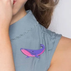 Erstwilder Big Blue Brooch^ Brooches