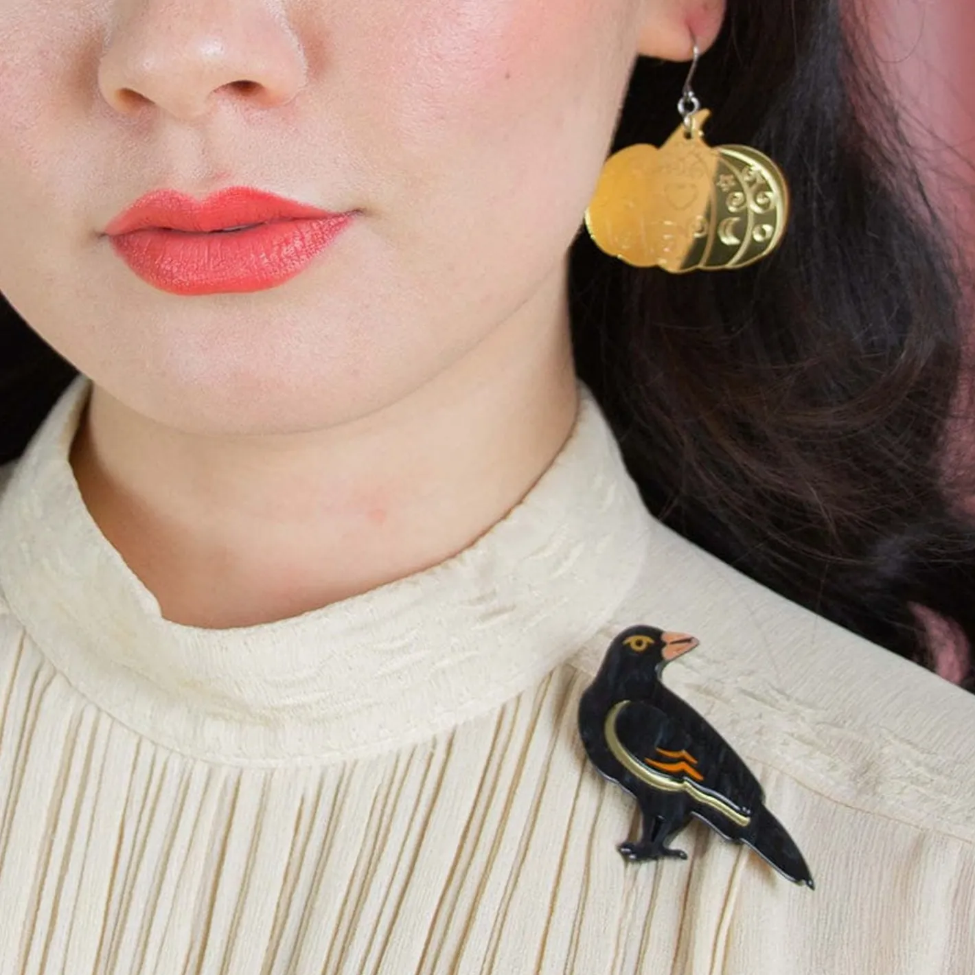 Erstwilder Black As Night Brooch^ Brooches