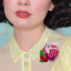 Erstwilder Black Cherry Bounce Brooch^ Brooches