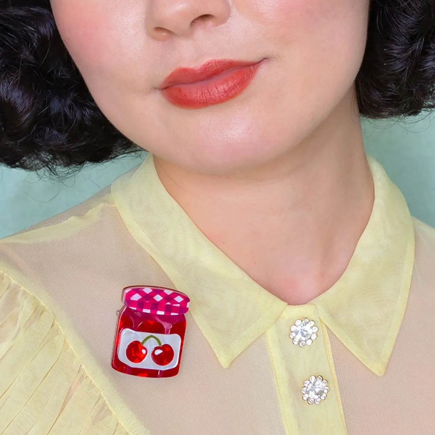 Erstwilder Black Cherry Precious Preserve Mini Brooch^ Brooches