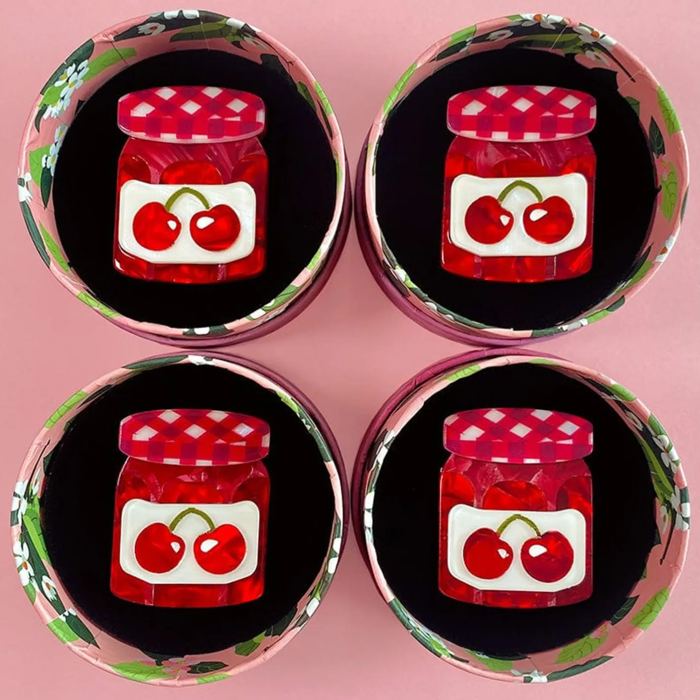 Erstwilder Black Cherry Precious Preserve Mini Brooch^ Brooches