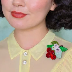 Erstwilder Blossoming Cherries Brooch^ Brooches