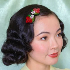 Erstwilder Blossoming Cherries Hair Clips Set - 2 Piece^ Hair Clips & Claws