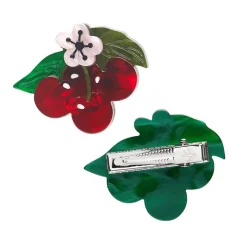 Erstwilder Blossoming Cherries Hair Clips Set - 2 Piece^ Hair Clips & Claws