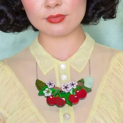 Erstwilder Blossoming Cherries Statement Necklace^ Necklaces