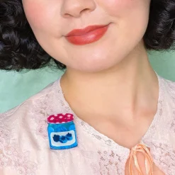 Erstwilder Blueberry Precious Preserve Mini Brooch^ Brooches