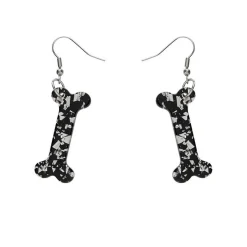 Erstwilder Bones Chunky Glitter Resin Drop Earrings - White^ Essential Earrings