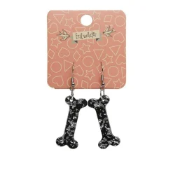 Erstwilder Bones Chunky Glitter Resin Drop Earrings - White^ Essential Earrings